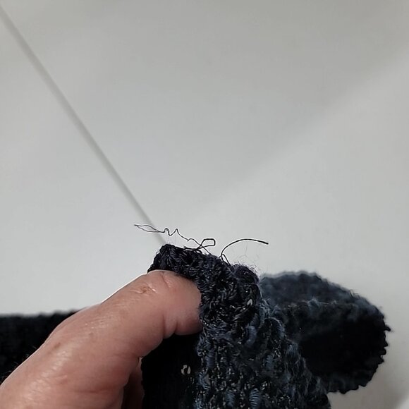 Zara Knit Womens Sequin Wrap Cardigan Size M Navy Sparkle Sweater Universal READ - Picture 13 of 16